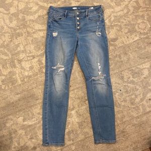 Womens Old Navy Super Skinny Jeans Size 8 High Waisted